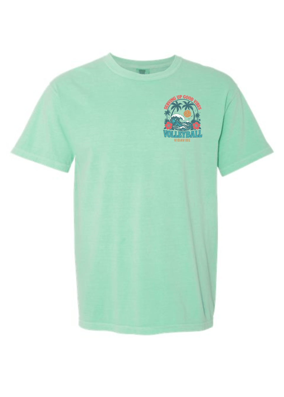 Serving Up Good Vibes Volleyball Tee
